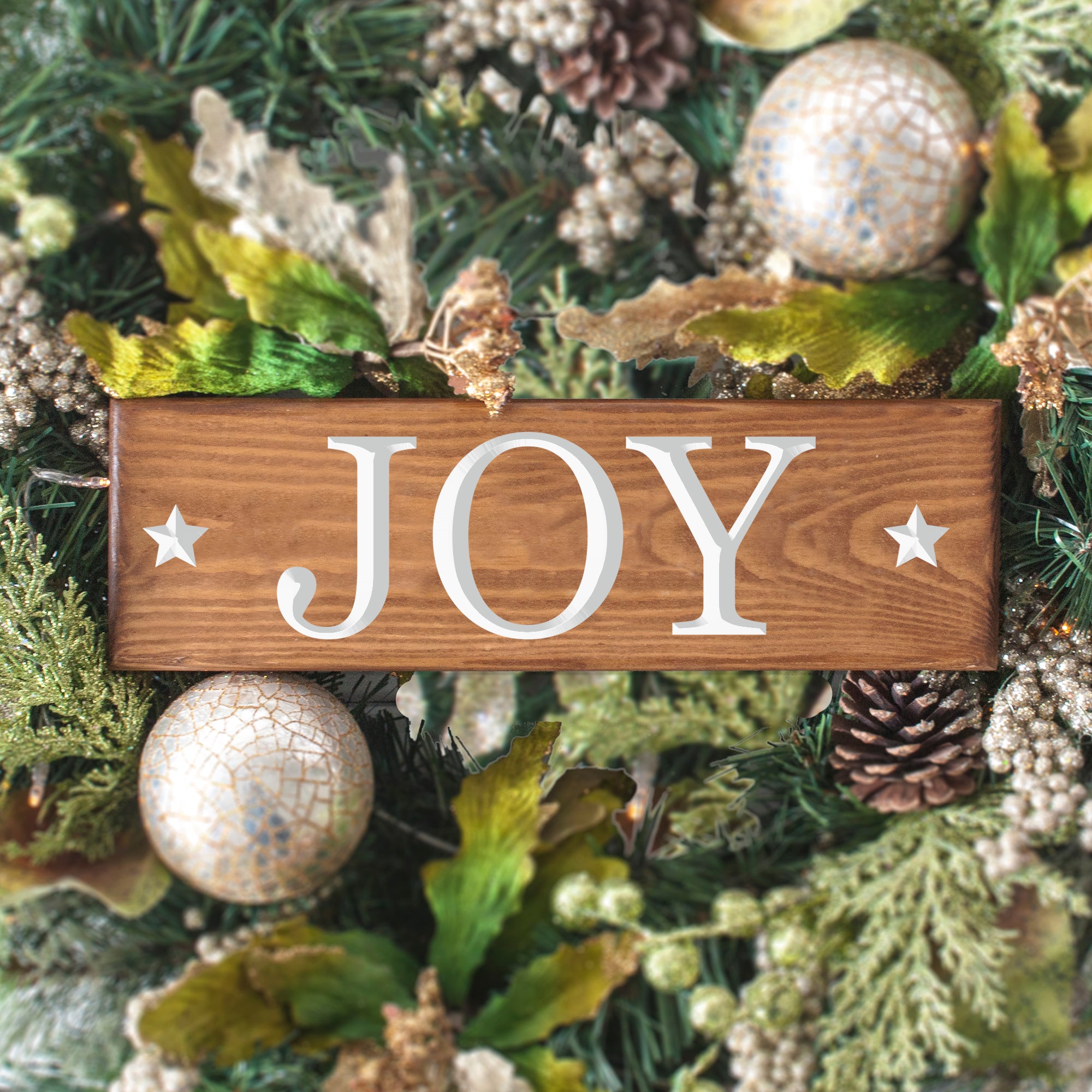 Rustic 'JOY' Sign – PeakHeritage