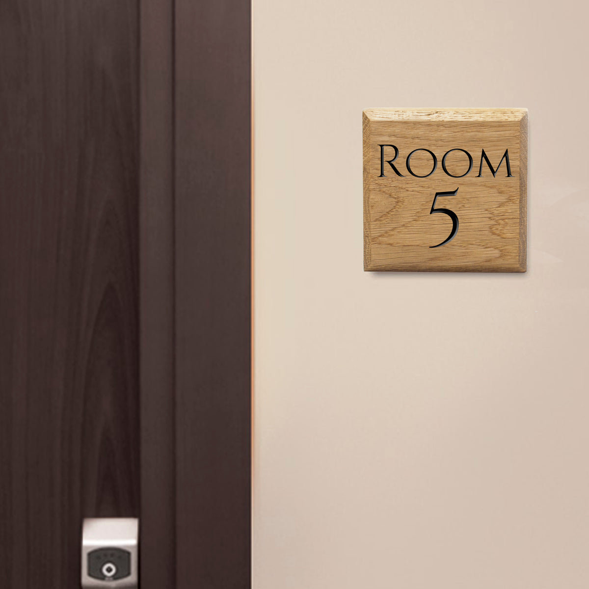 Room Number Frame Oak Room Number – PeakHeritage