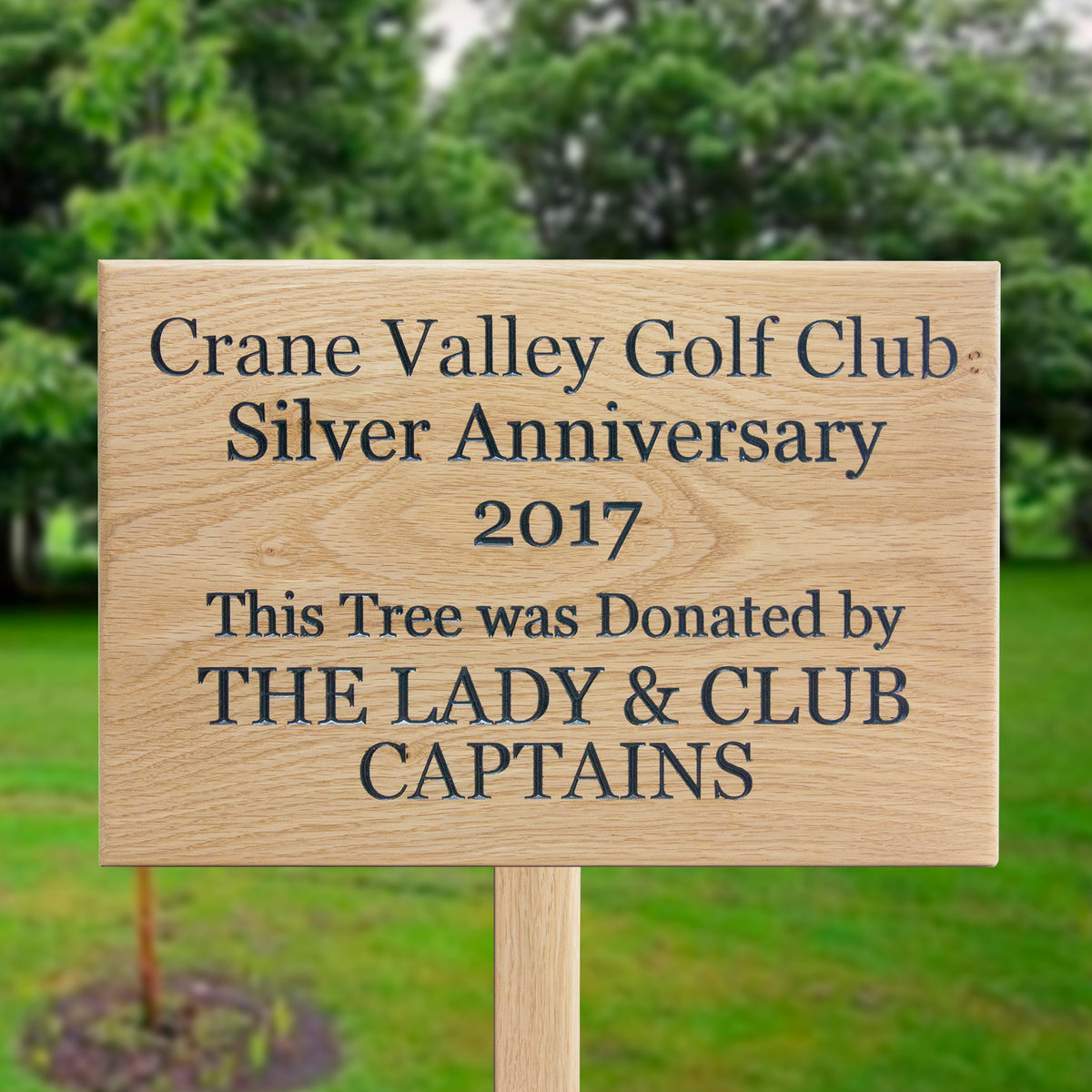 Engraved Tree Sign Oak Memorial Tree Sign – PeakHeritage