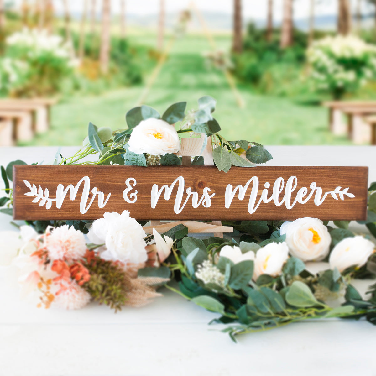 Mr And Mrs Wooden Signs Mr And Mrs Hanging Sign — K.Y DESIGNS